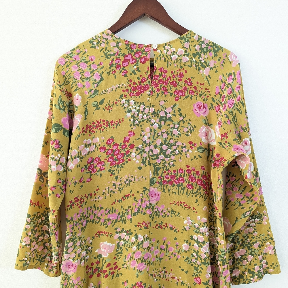 No. 6 Vibrant Yellow Floral Midi Dress - Picture 12 of 16
